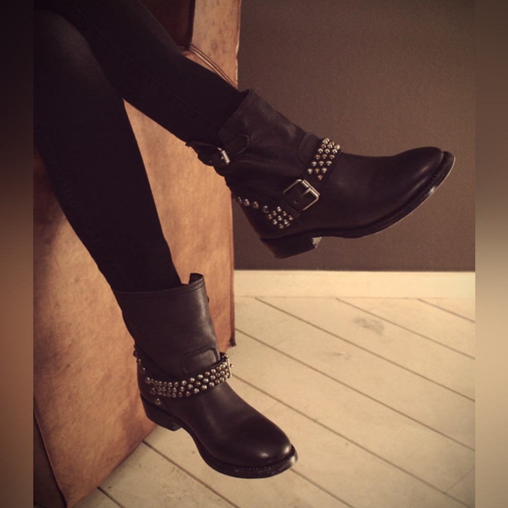 Ash Vicious leather studded boots